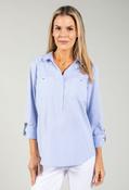Relaxed Pin Stripe Shirt - Blue / 10 image