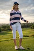 Rugby Stripe Top - Navy/Pink / 16 image