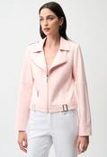 Zipper Closure Casual Jacket - Light Pink / S