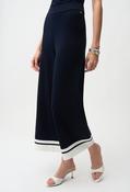 Mid-rise Wide-leg Trousers - Navy / S image
