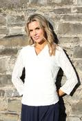 Lace Faux Wrap Top - White / 12 image