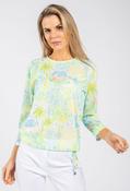 Mandarin Fine Knit Top - Green Mix / 12 image