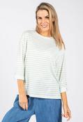 Striped Fine Knit Top - Sage Mix / 16 image