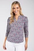 Textured Ditsy Print Top - Blue Multi / 12 image