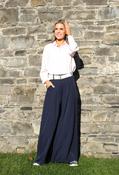 Regular Wide Leg Belted Trousers - Navy / F/S image