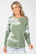 Camila Floral Knit Jumper - Sage Mix / 14 image