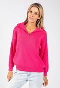Ellie Half-Zip Knit Jumper - Magenta / 10 image