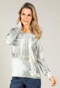 Gallery Print Knit Top - Sage / 38