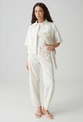 Mari Clear Zebra Barrel Jeans - Natural Glaze / 36S image