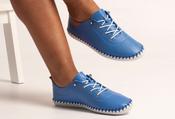 St. Ives Leather Plimsoll - Azure Blue / 39 image