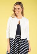 Carine Textured Short Jacket - Off White / 12 image