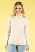 Cable Knit Detail Roll Neck Jumper - Cream / M/L image