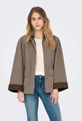 ONLEJA Corduroy Trim Jacket - Brown / S