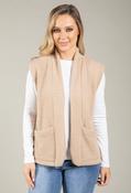 Soft Touch Longline Vest - Beige / L image