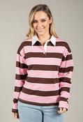 Rugby Stripe Top - Pink / F/S