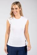 Coco Ribbed Short Sleeve Top - White / S image