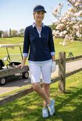 Caroline 2 in 1 Shirt Top - Navy Mix / 14 image
