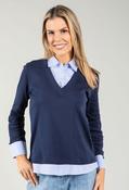 2 in 1 Pinstripe Shirt Top - Blue / 12 image