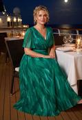 Isabelle Curve+ Angel Sleeve Maxi Dress - Green / 22 image