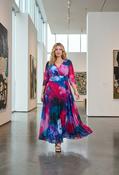 Verity Curve+ Maxi Dress - Blue Pink / 14 image