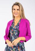 Scalloped Hem Open Jacket - Magenta / 14 image