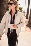Casual Sport Windbreaker Jacket - Beige / S image