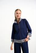 Casual Hip-length Jacket - Navy/White / XS image