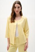 Buttoned Hip-length Jacket - Yellow / M image