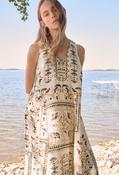 Floral Sleeveless Maxi Dress - Beige Mix / XS image