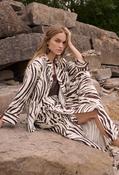 Animal Print Button Shirt - Beige/Brown / M image
