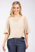 Knit Relaxed Pullover - Beige / F/S image
