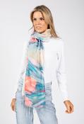 Garden Rose Print Scarf - Blue / F/S