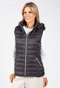 Hooded Quilted Gilet - Black / M image