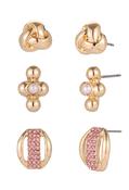 3 Pack Gold Earrings - Gold / One image