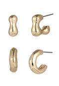 Double Pack Of Hoop Earrings - Gold / One image