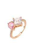 Double Diamante Ring - Gold / M/L
