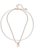Pearl and Pendant Necklace Set - Gold / One image