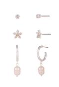 3-Pack Earrings - Silver / One