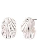 Layered Shell Earrings - Silver / One image