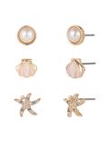 Starfish Multi Pack Earrings - Gold / One image