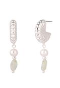 Shell Drop Earrings - Silver / One image