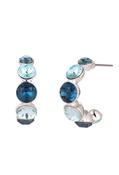 Blue Gemstone Hoop Earrings image