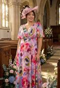 Isabelle Curve+ Float Sleeve Maxi Dress - Pink / 12 image