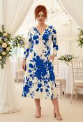 Katie Wrap Midi Curve+ Dress - Blue / 16 image