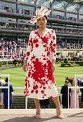 Katie Wrap Midi Curve+ Dress - Red / 14 image
