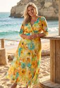 Verity Curve+ Maxi Dress - Lemon / 16 image