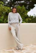 Wide Leg Jersey Trousers - Grey / 44 image