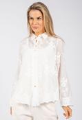 Floral Embroidered Shirt - White / S/M image