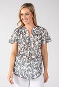 Tilka Leaf Print Top - Khaki / 12 image