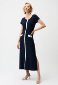 Casual Summer Maxi Dress - Navy/White / 10 image